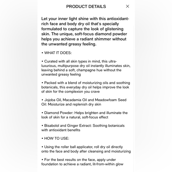 PÜR Crystal Clear Iconic Glow Illuminating Face & Body Dry Oil - Limited Edition - Picture 5 of 9